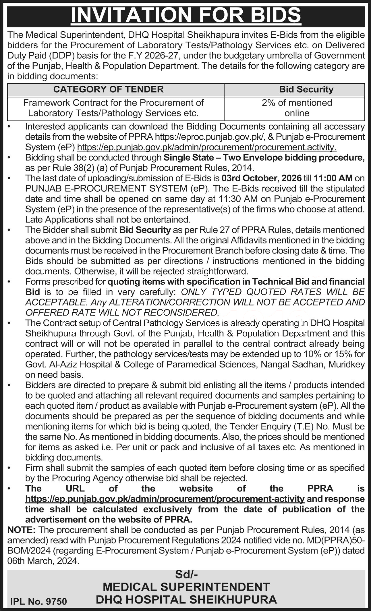 Tender Document