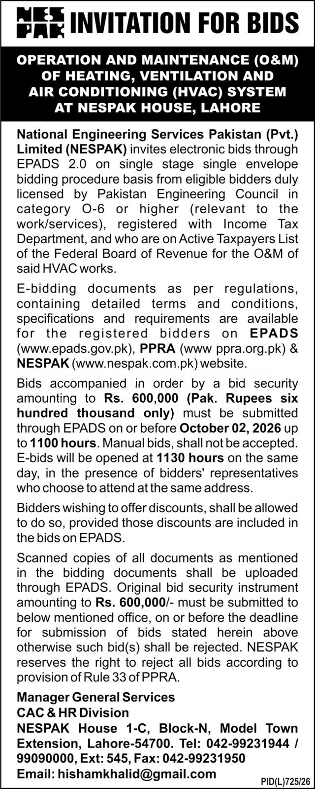Tender Document
