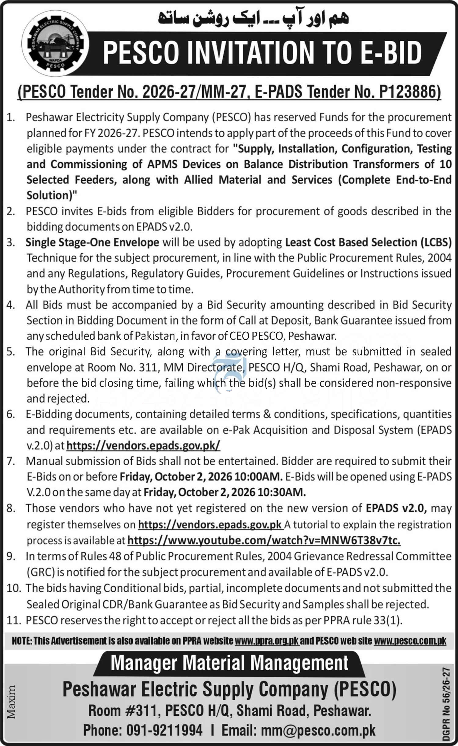 Tender Document