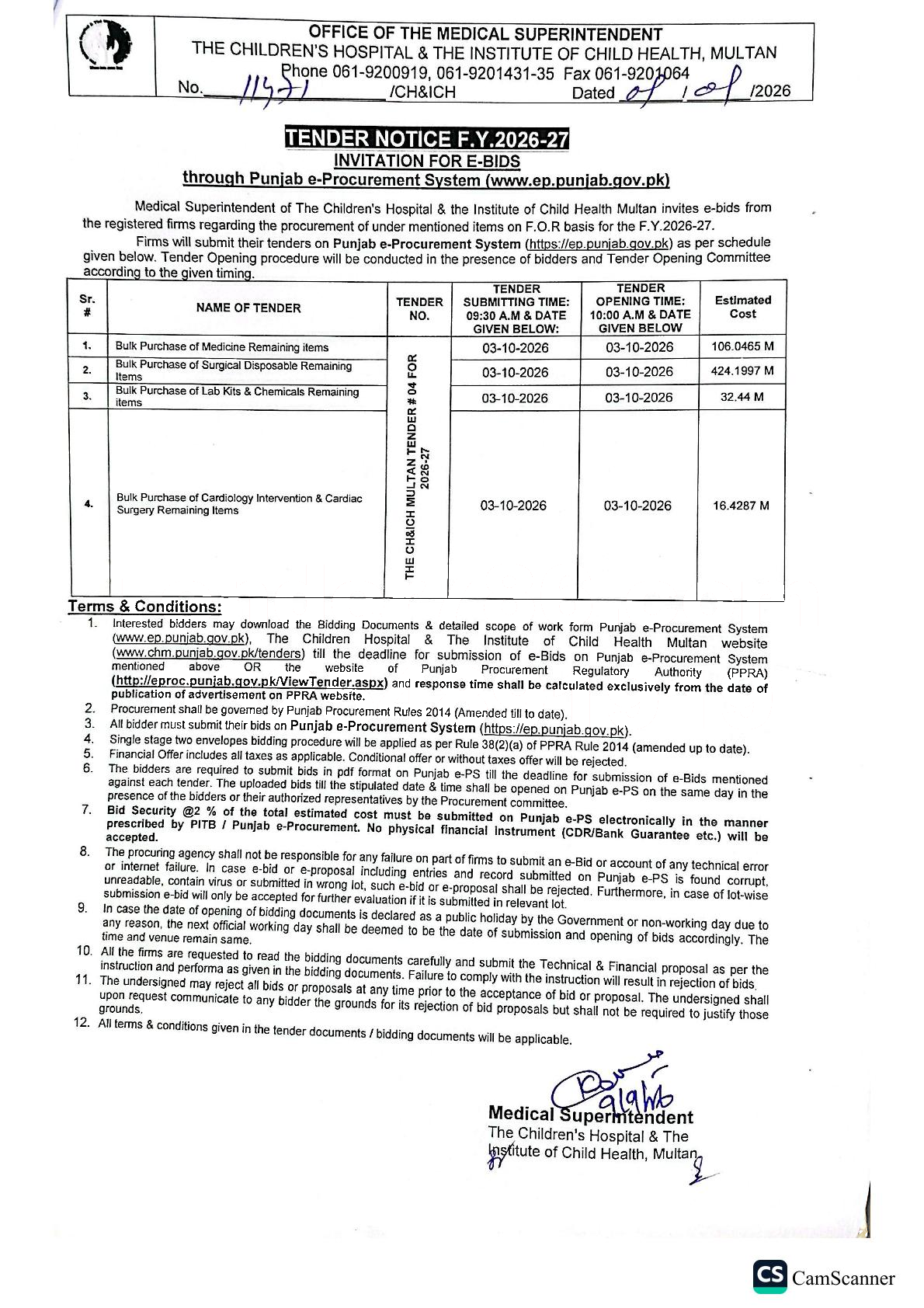 Tender Document