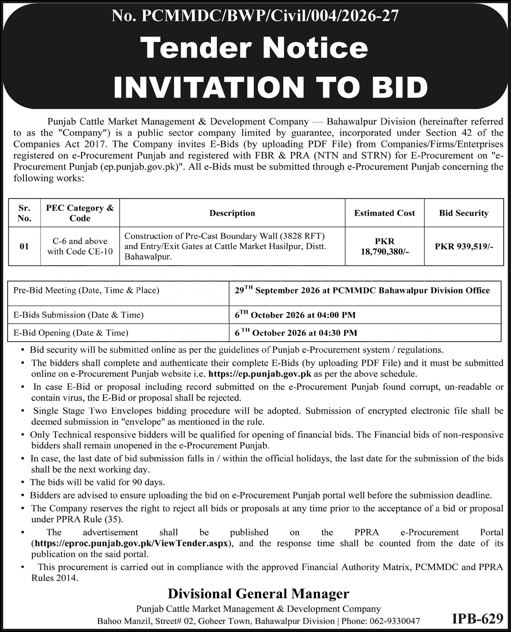 Tender Document