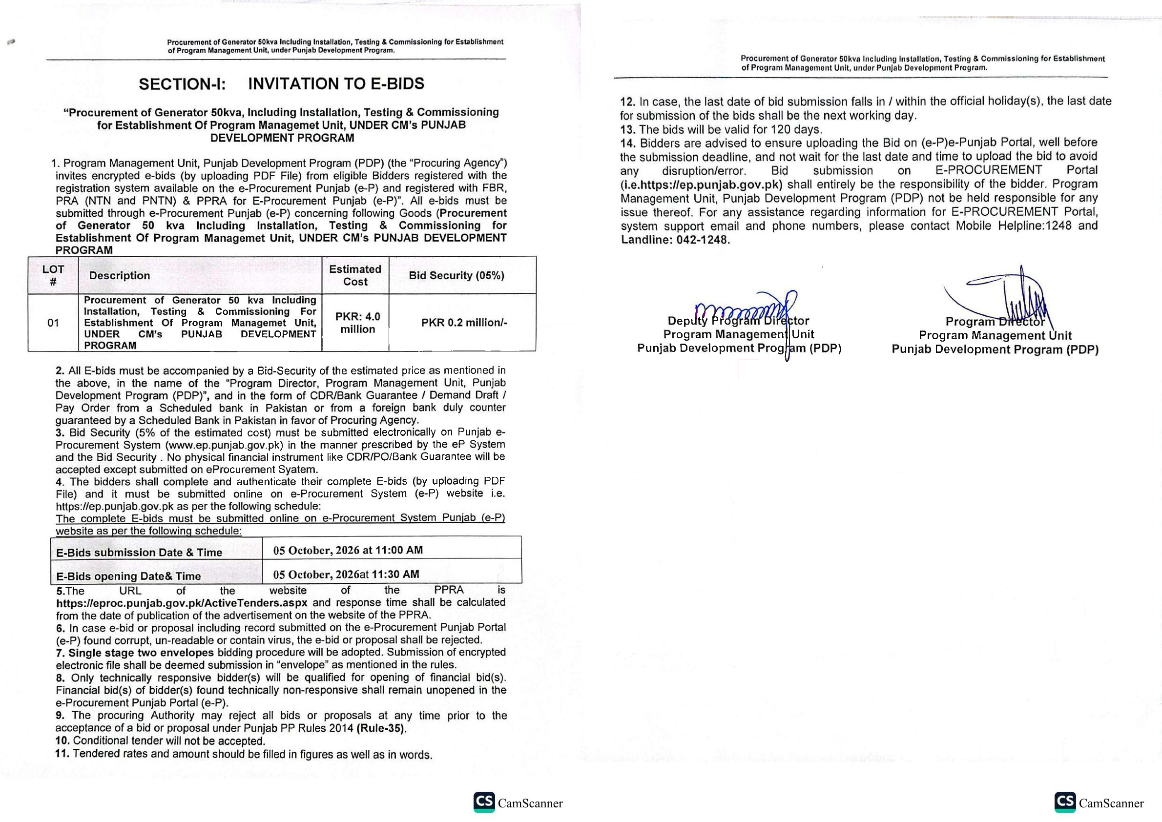 Tender Document