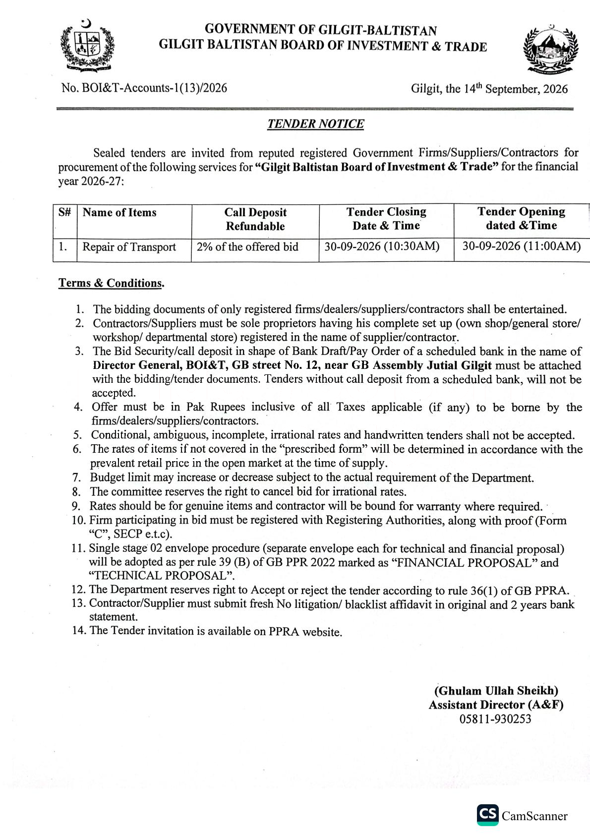 Tender Document