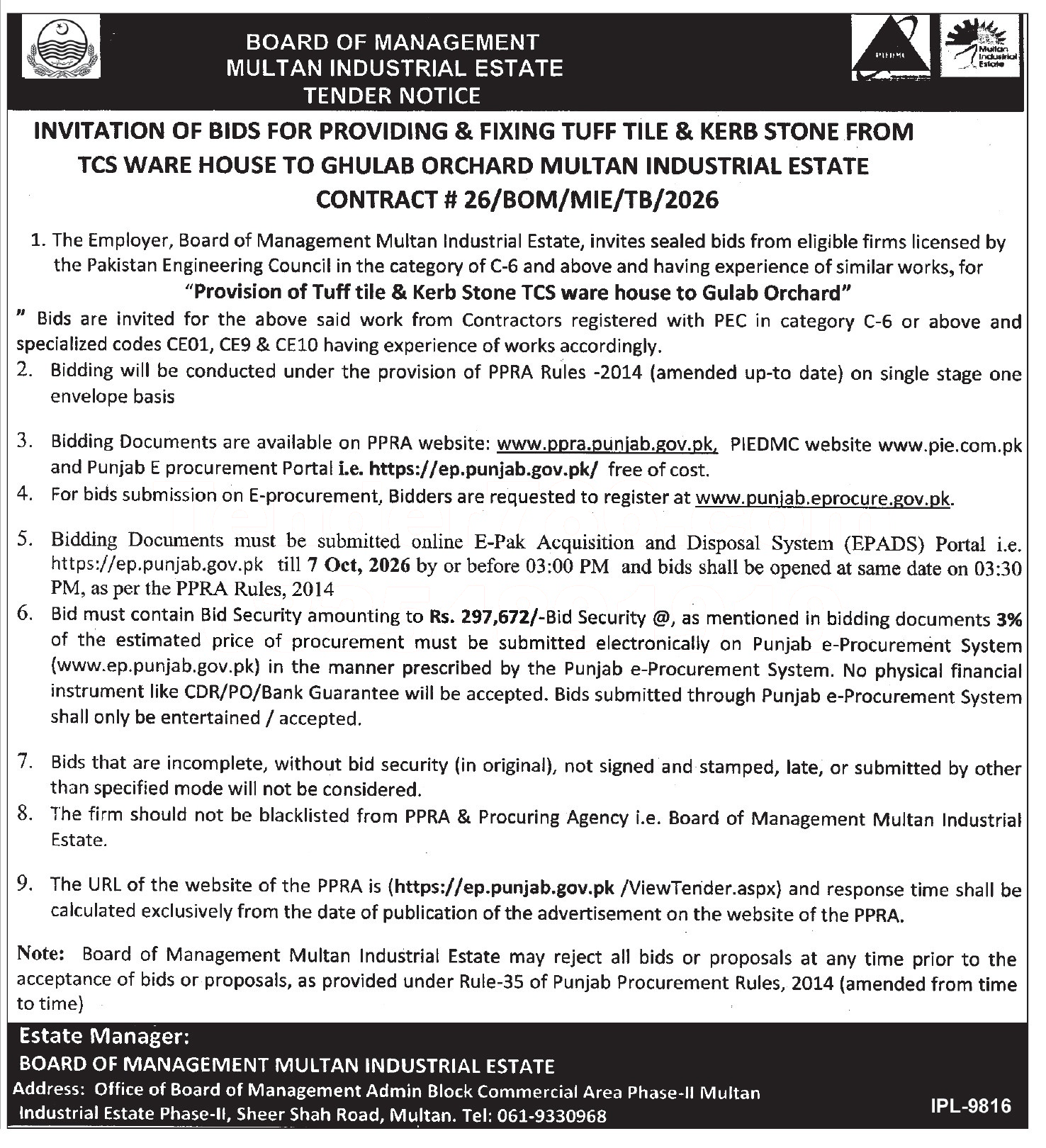 Tender Document