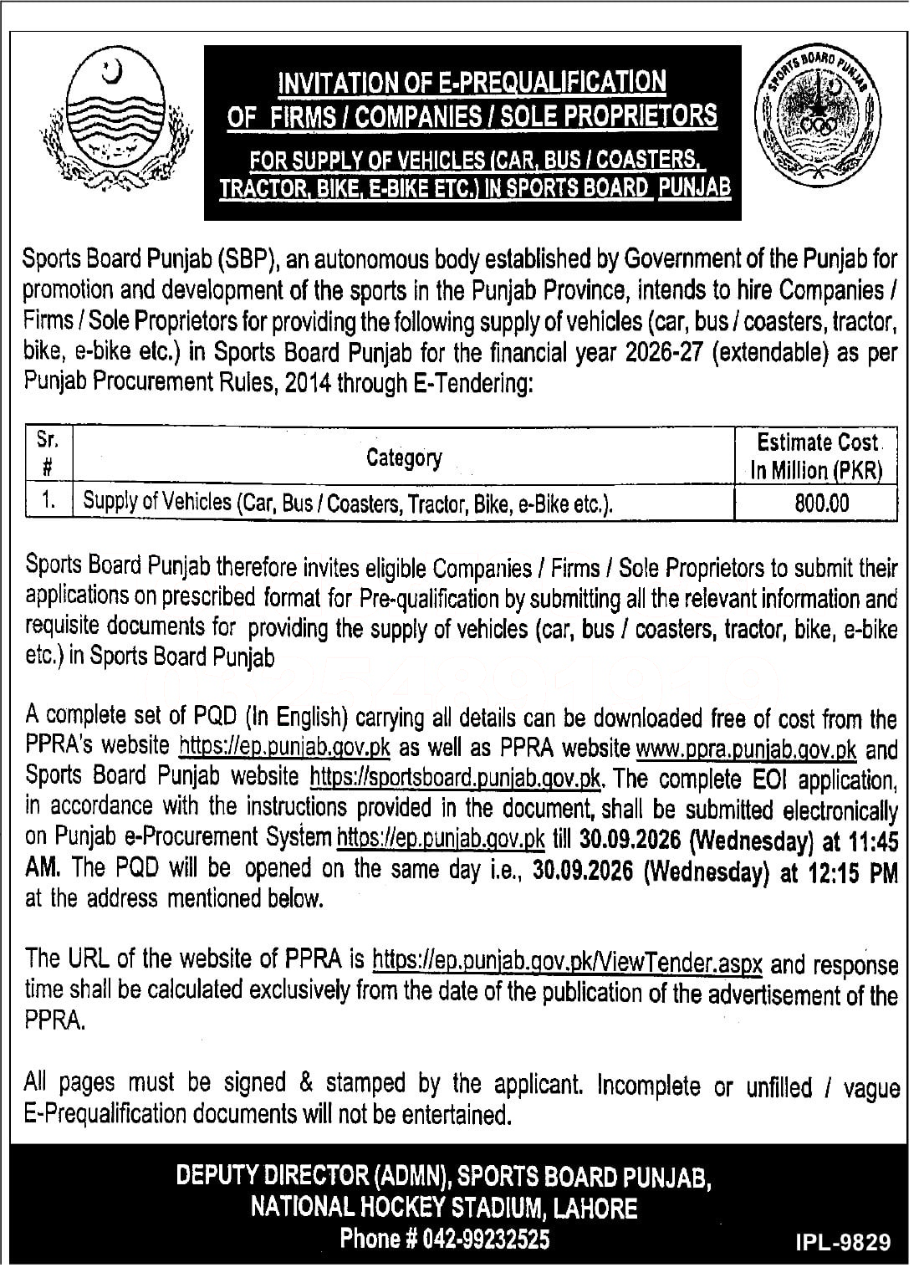 Tender Document