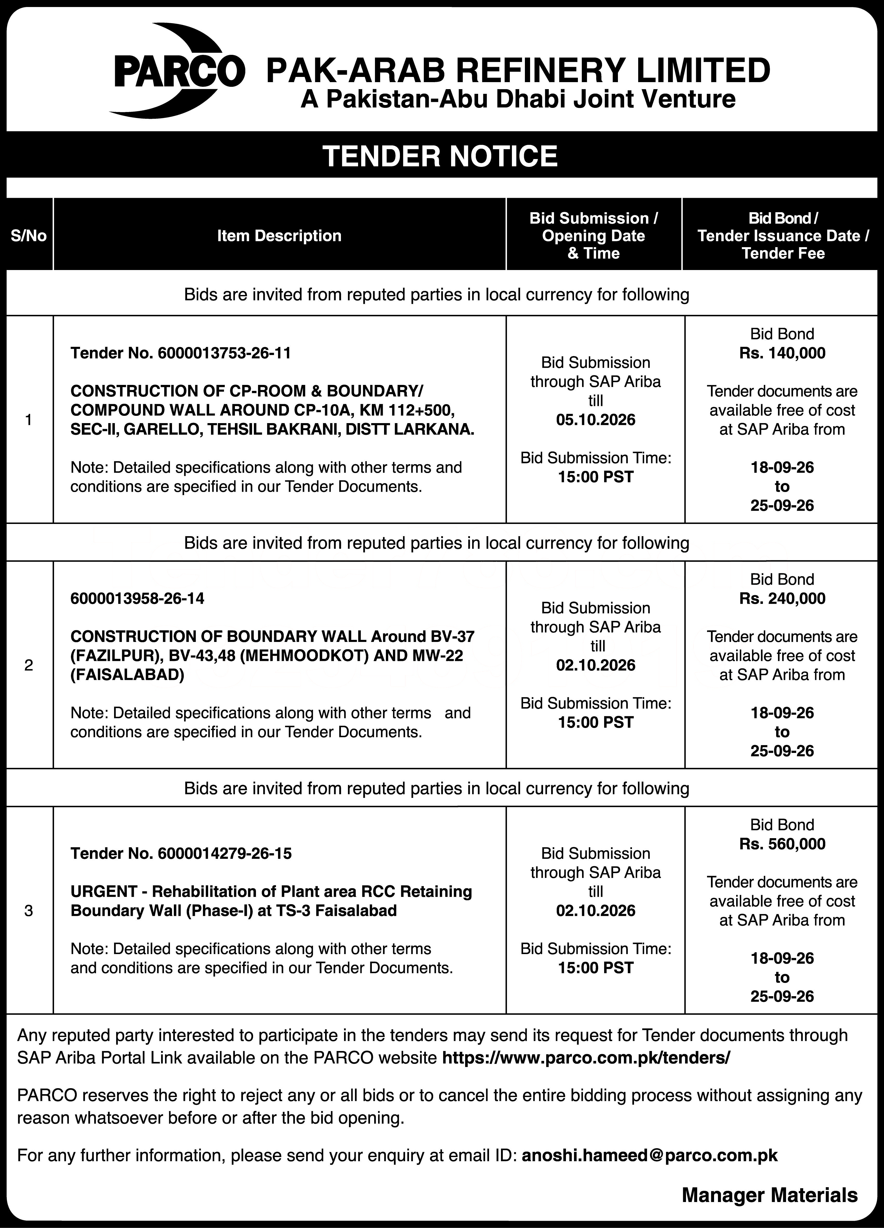 Tender Document