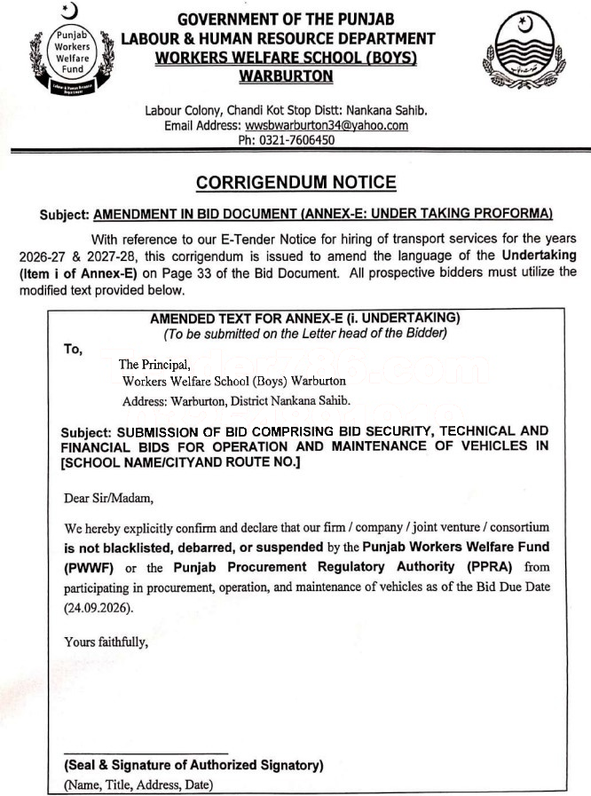 Tender Document
