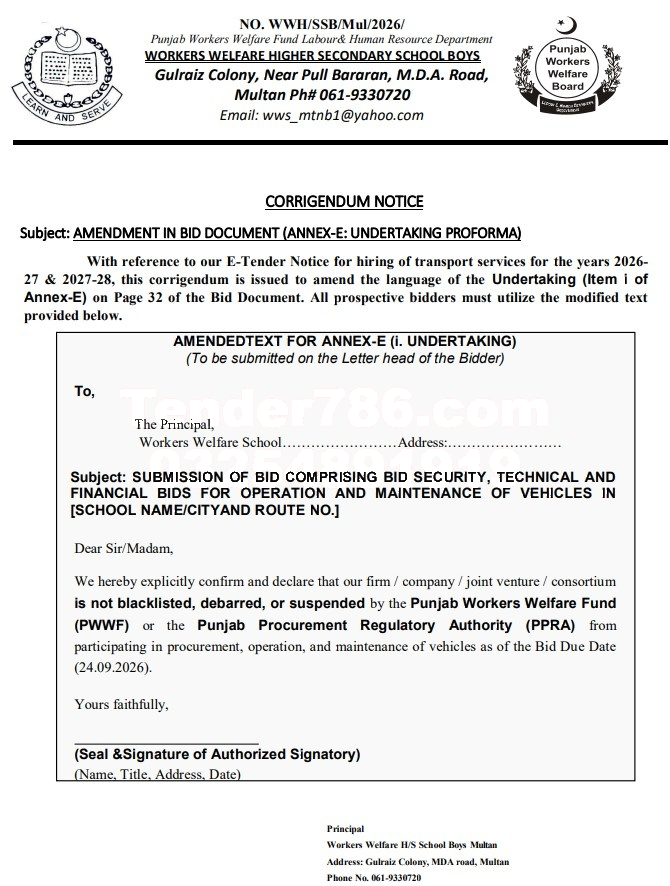 Tender Document