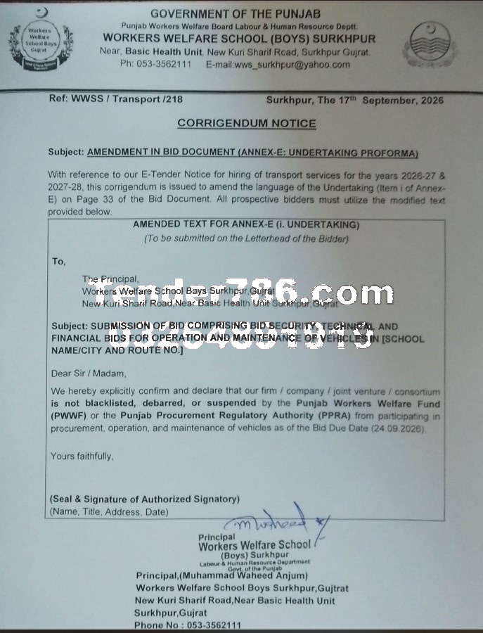 Tender Document