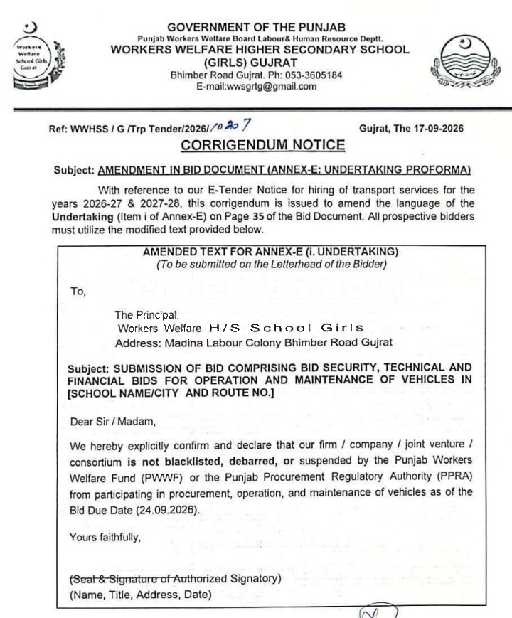 Tender Document