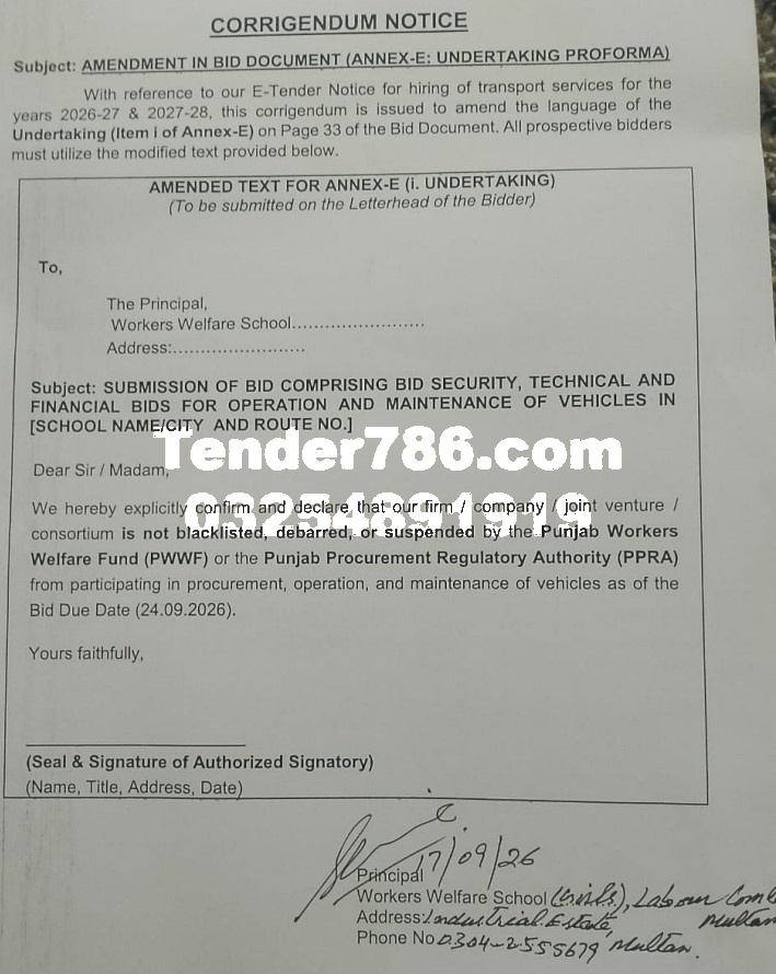 Tender Document