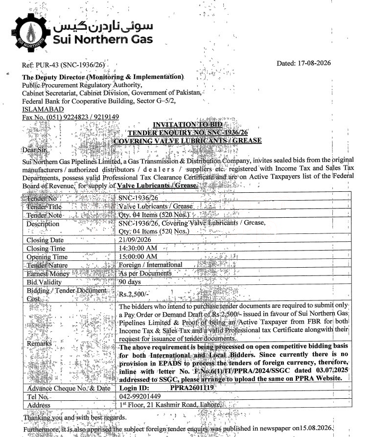 Tender Document