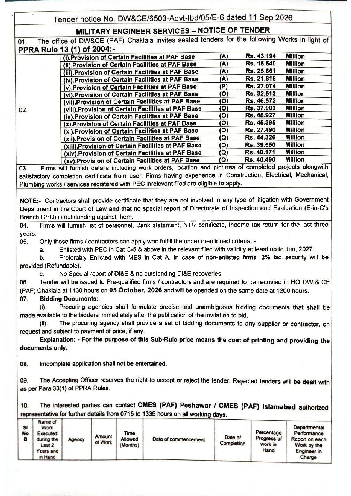 Tender Document