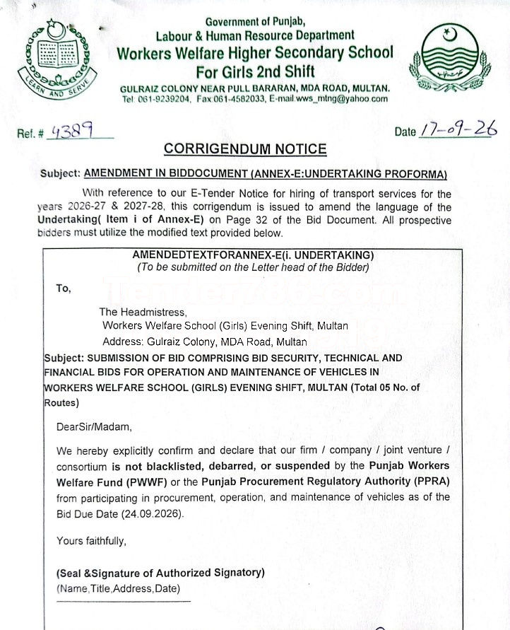 Tender Document