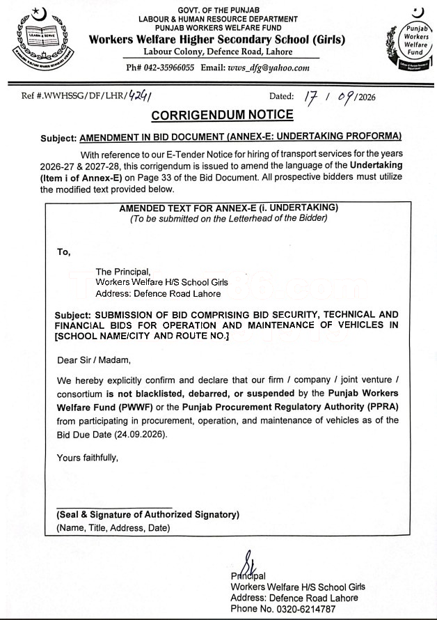 Tender Document