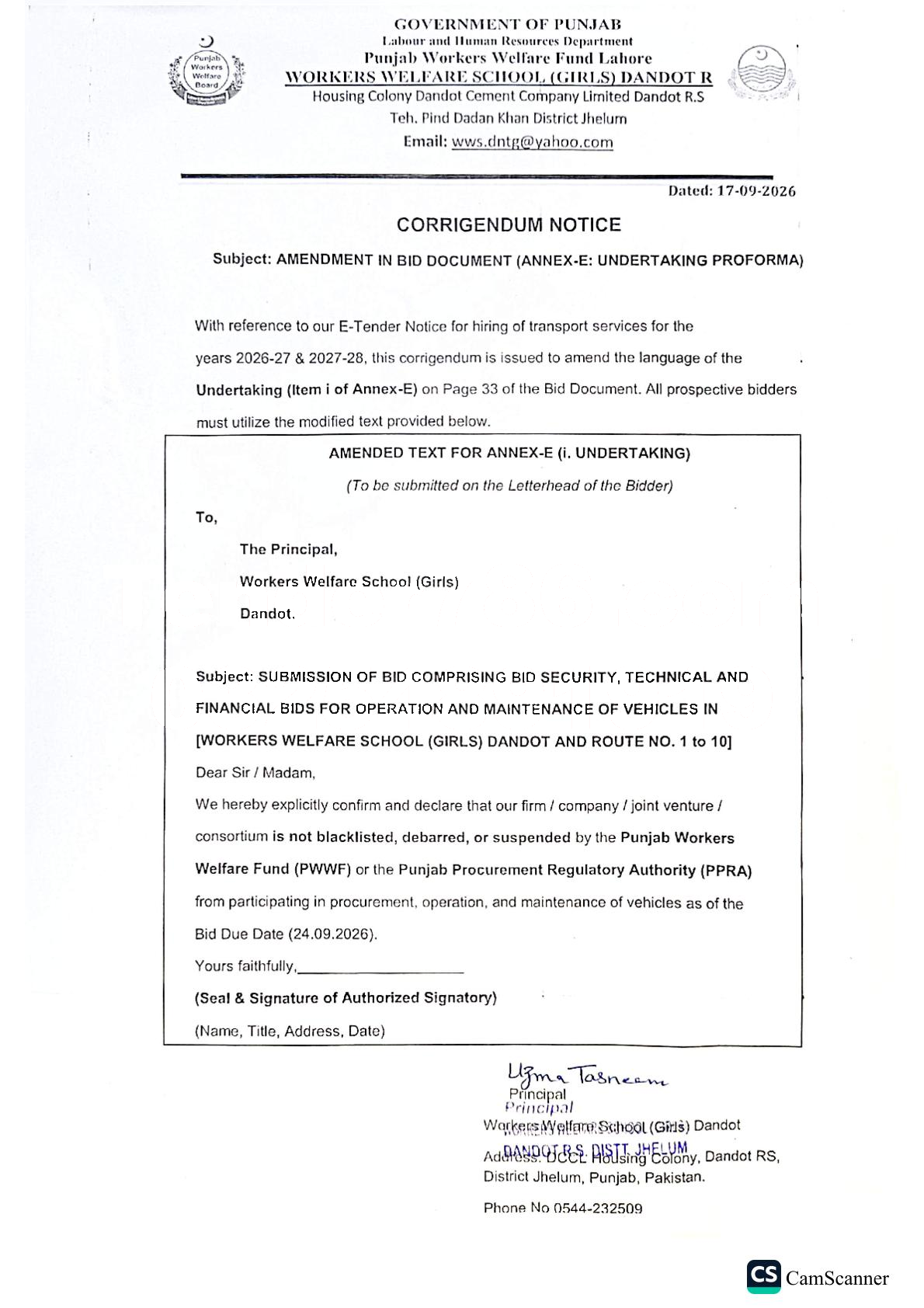 Tender Document