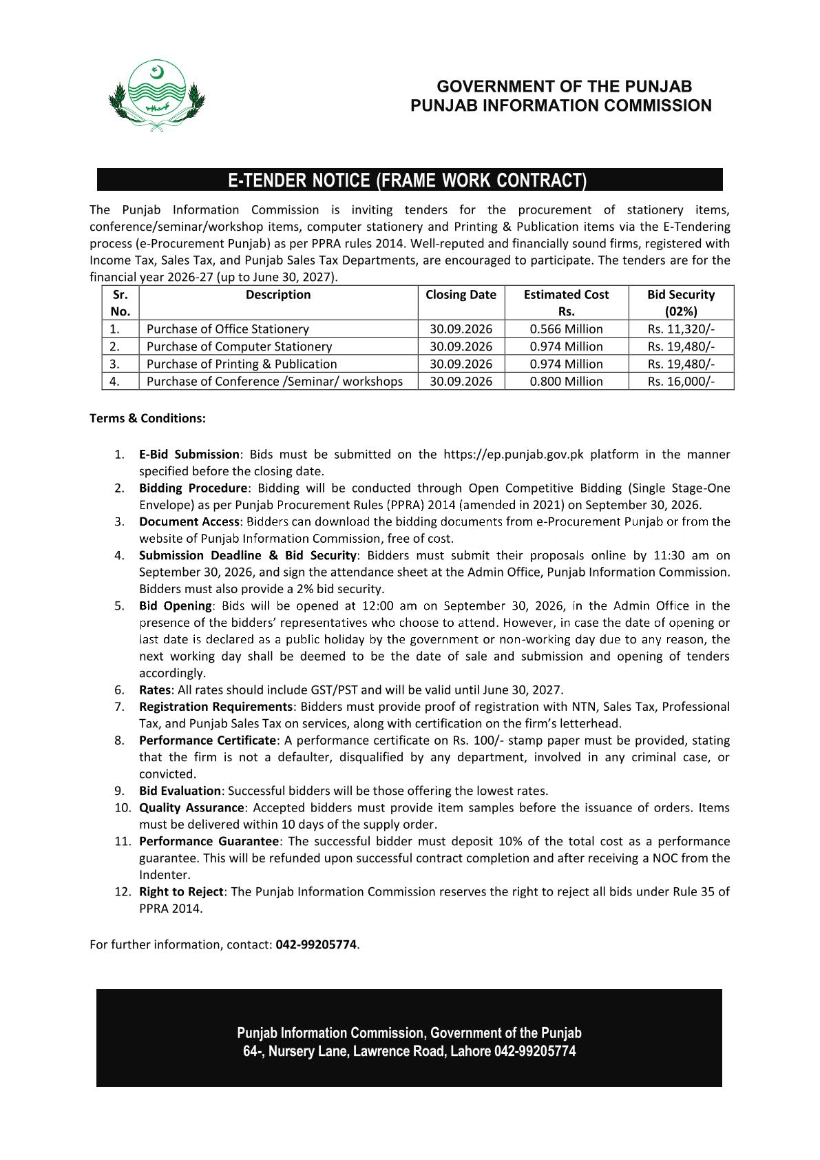 Tender Document