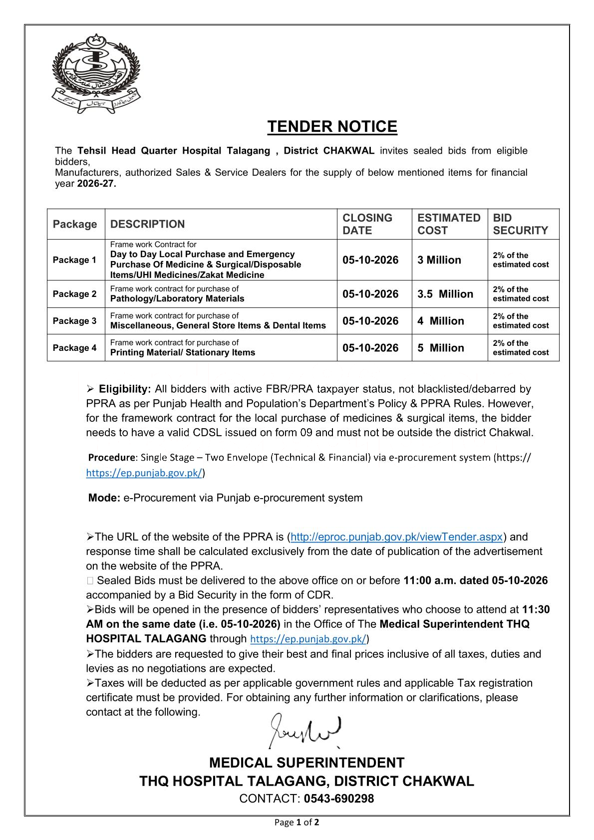 Tender Document