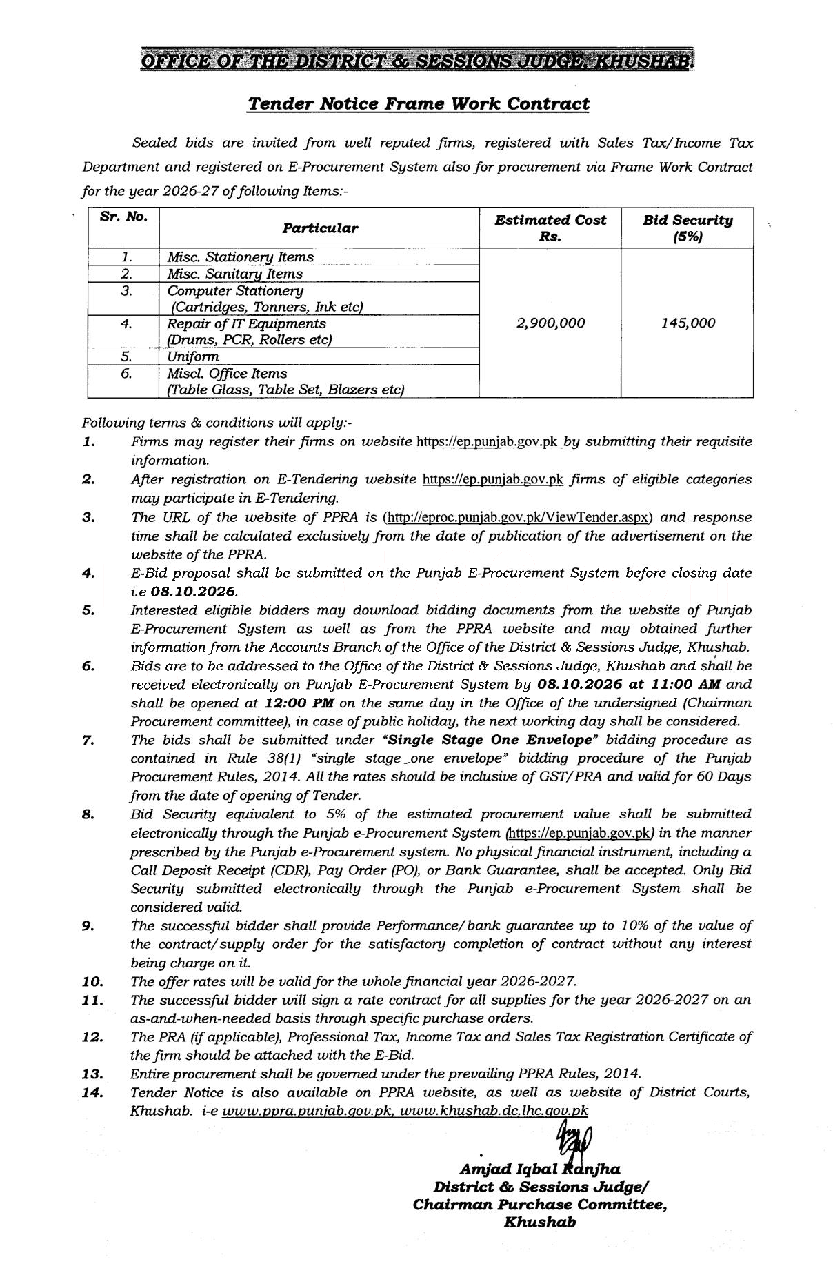 Tender Document