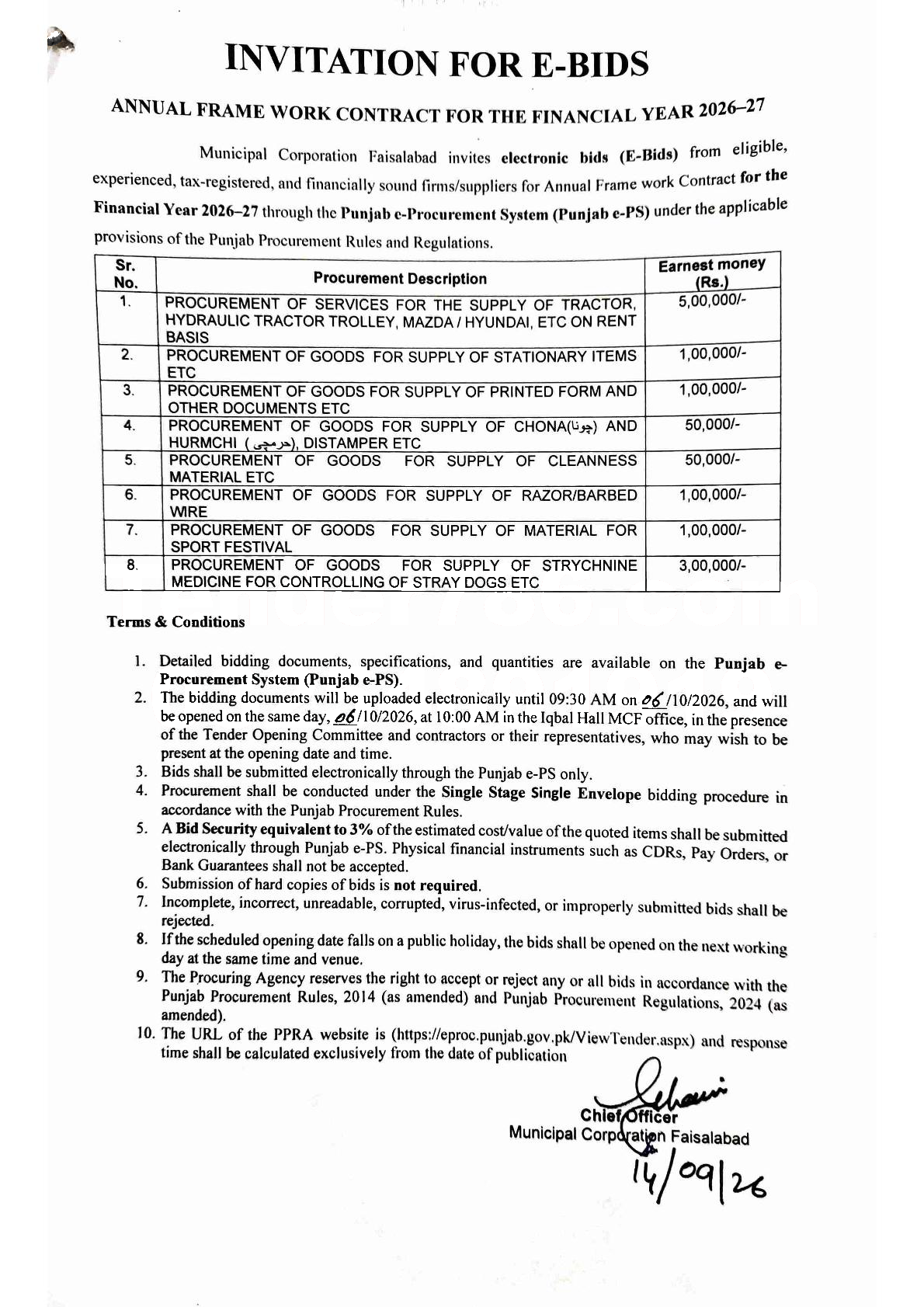 Tender Document