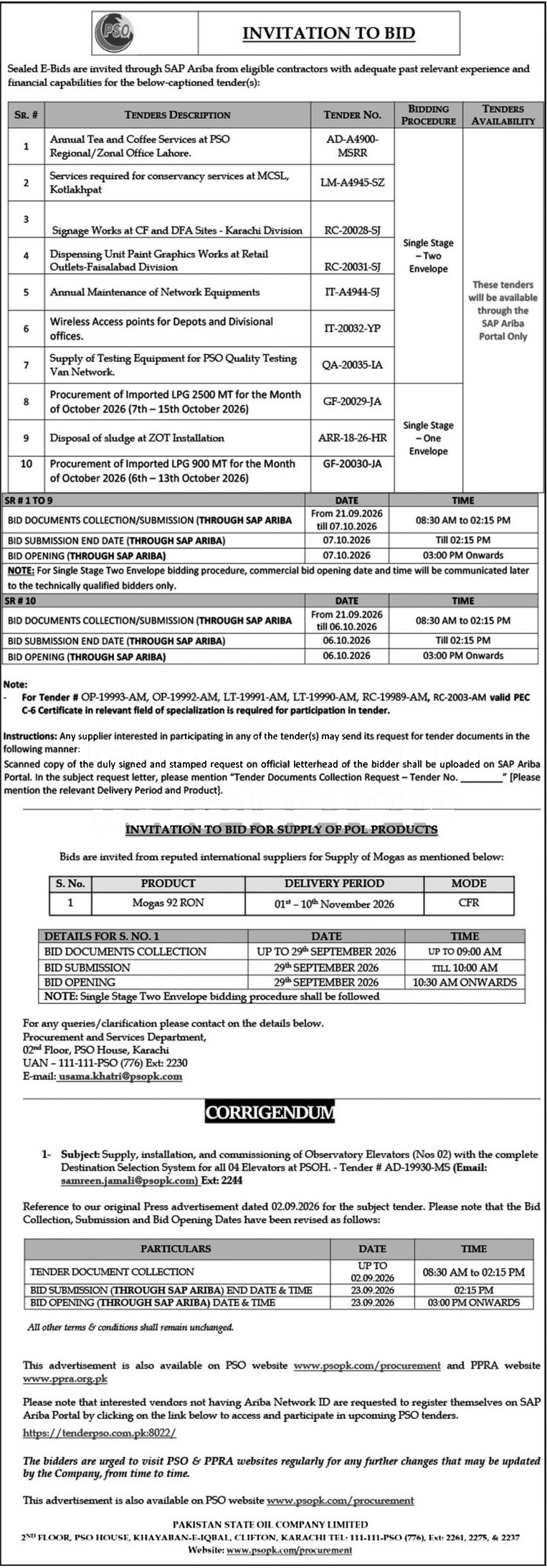 Tender Document