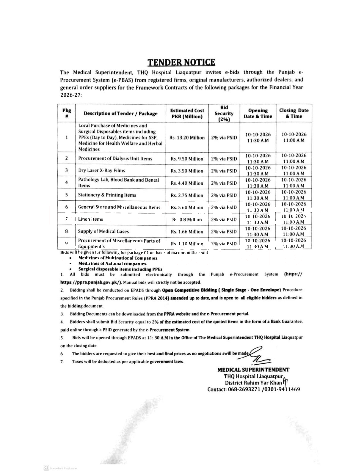 Tender Document