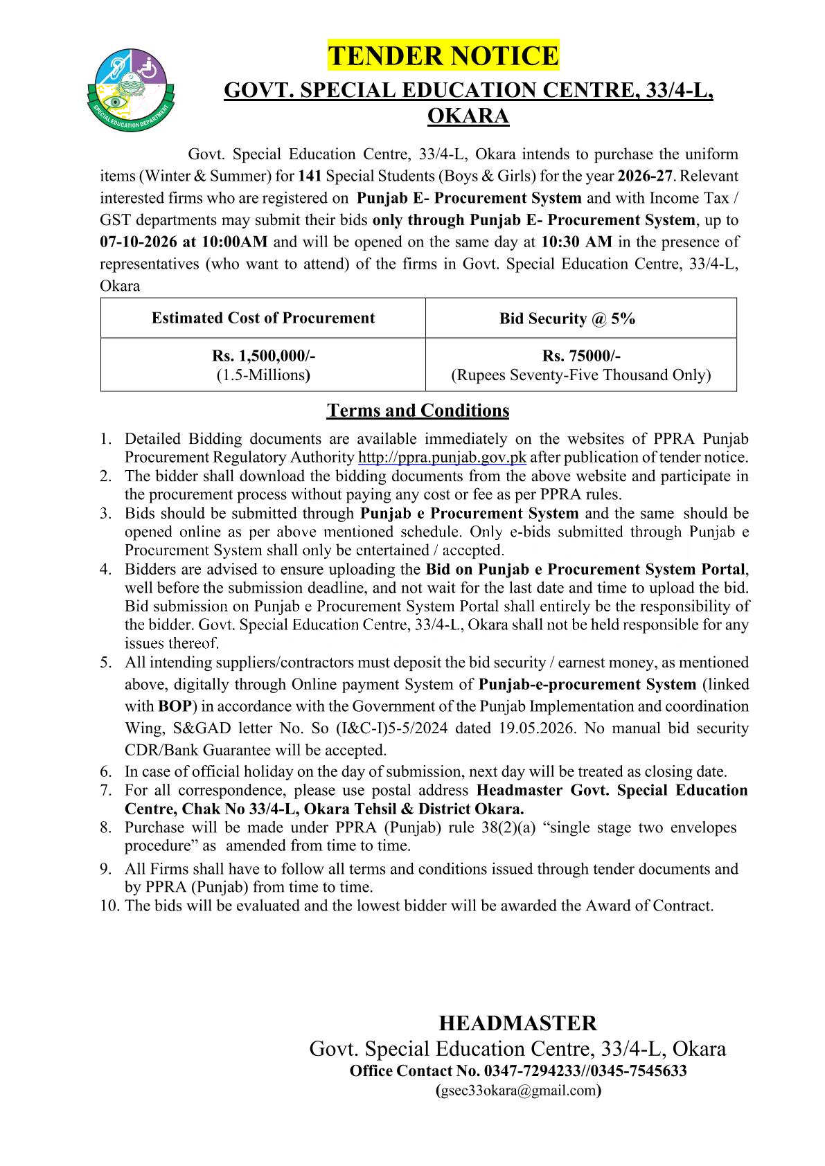 Tender Document