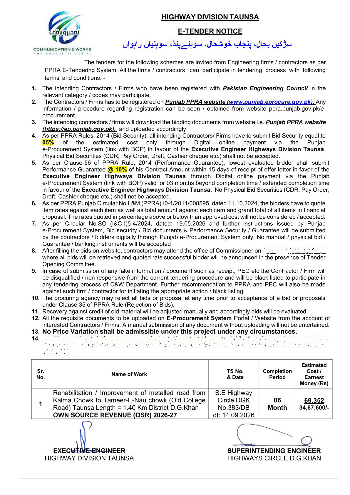 Tender Document