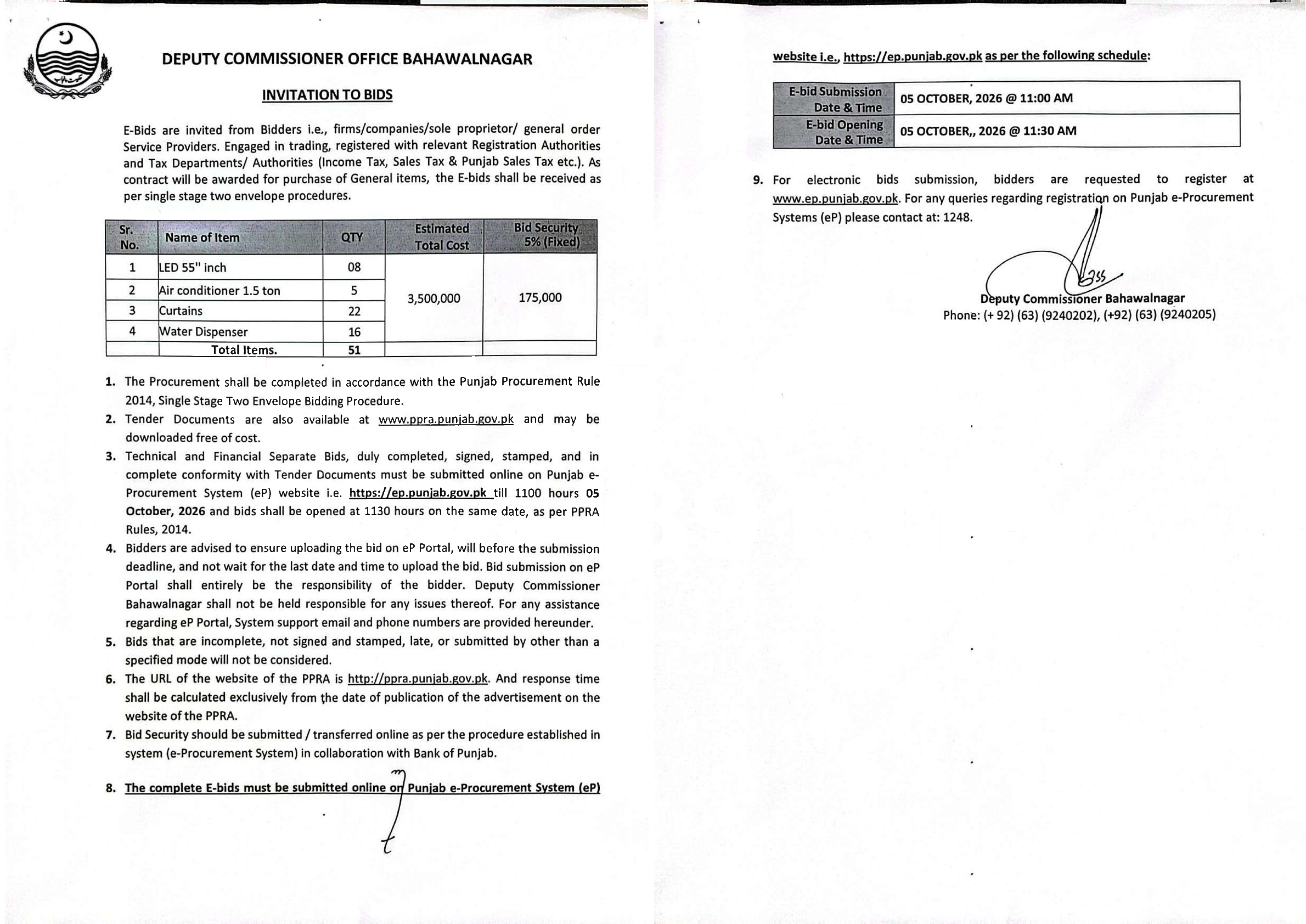 Tender Document