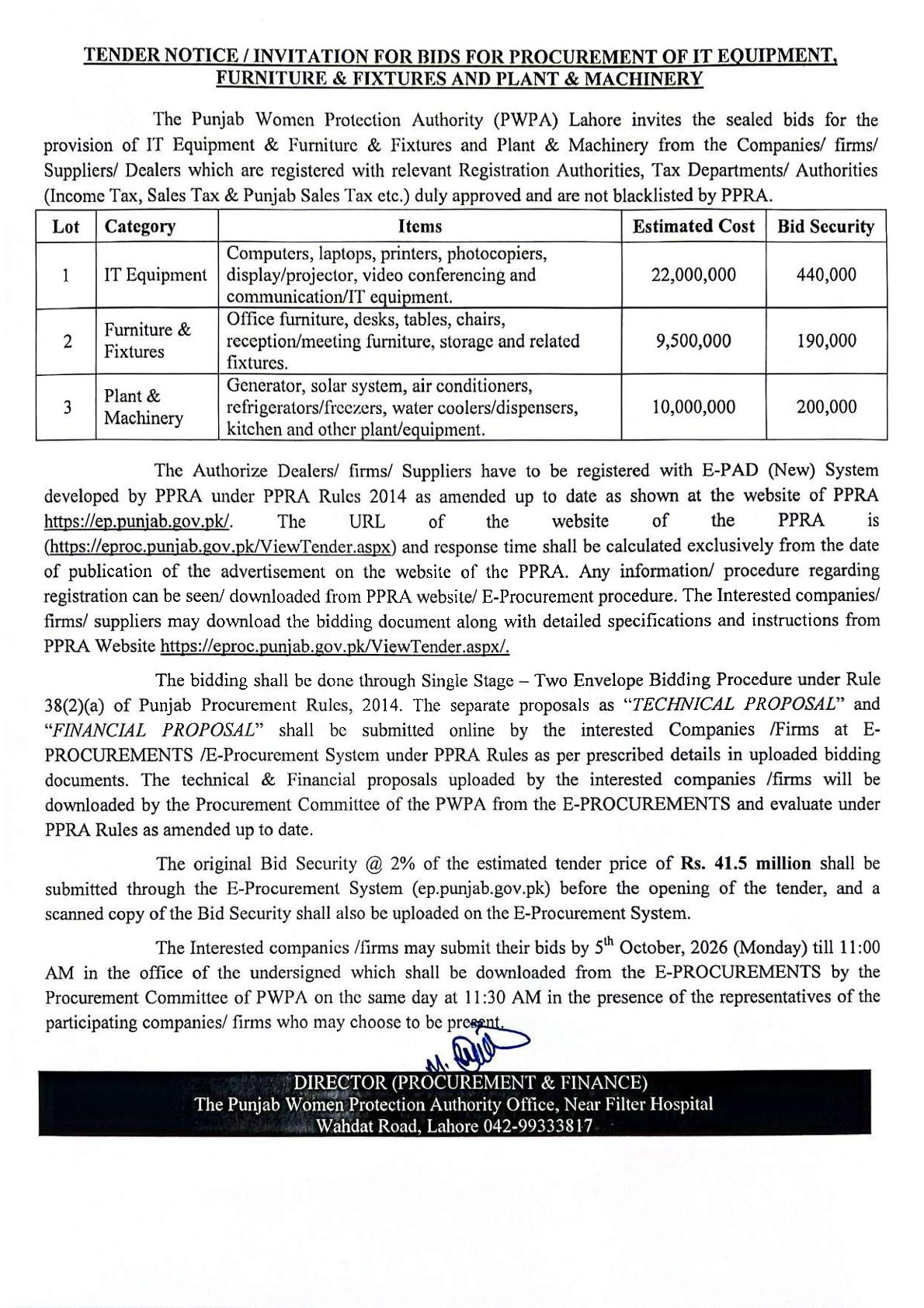 Tender Document