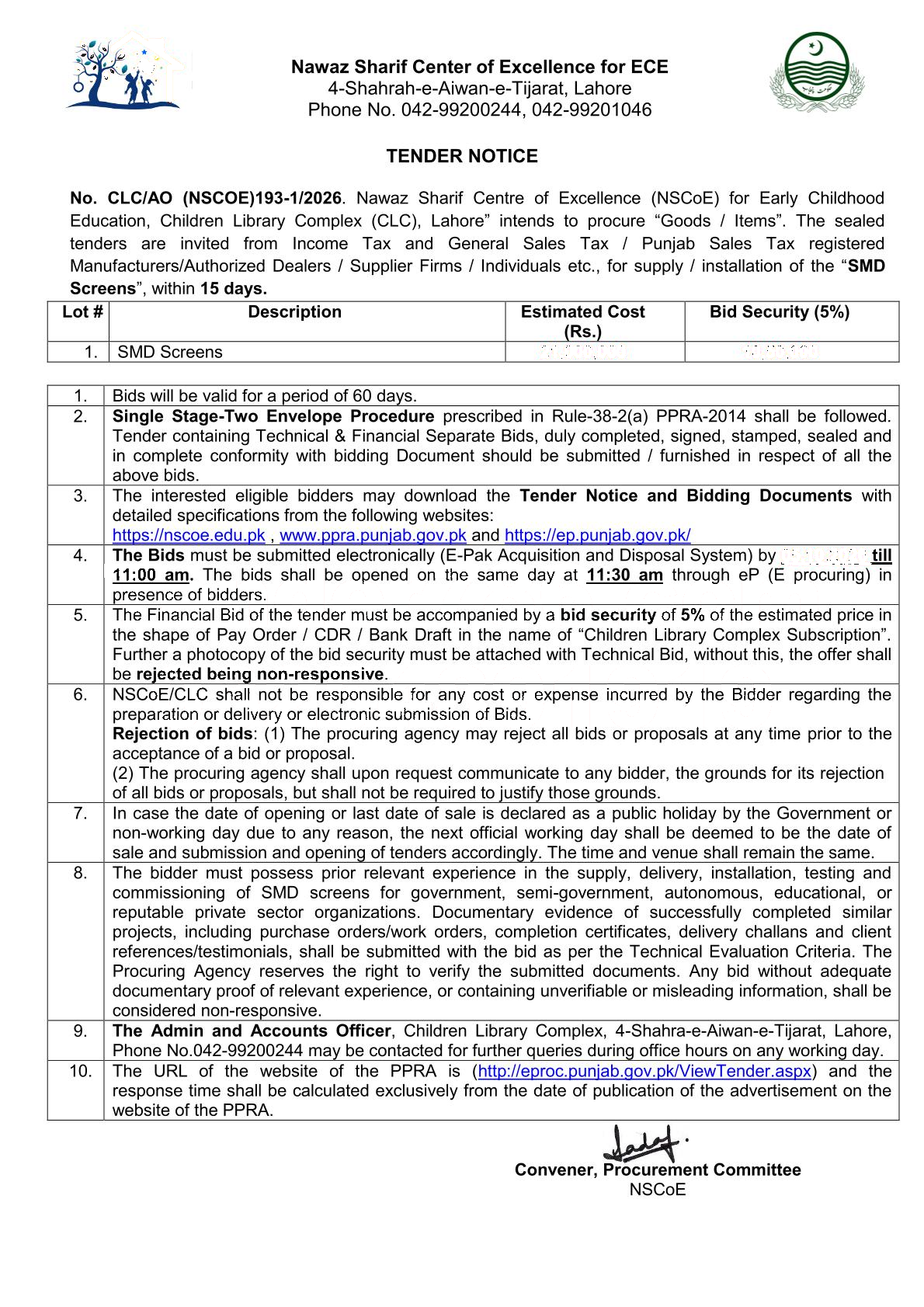 Tender Document
