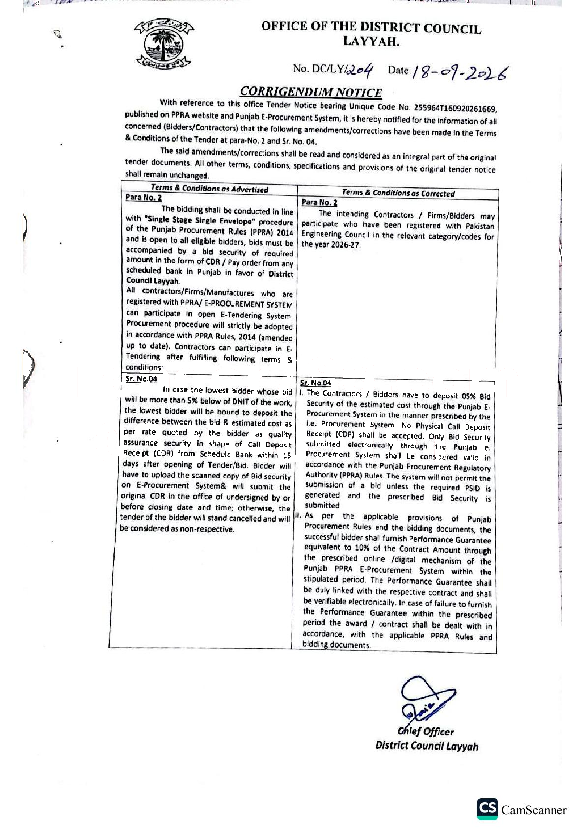 Tender Document