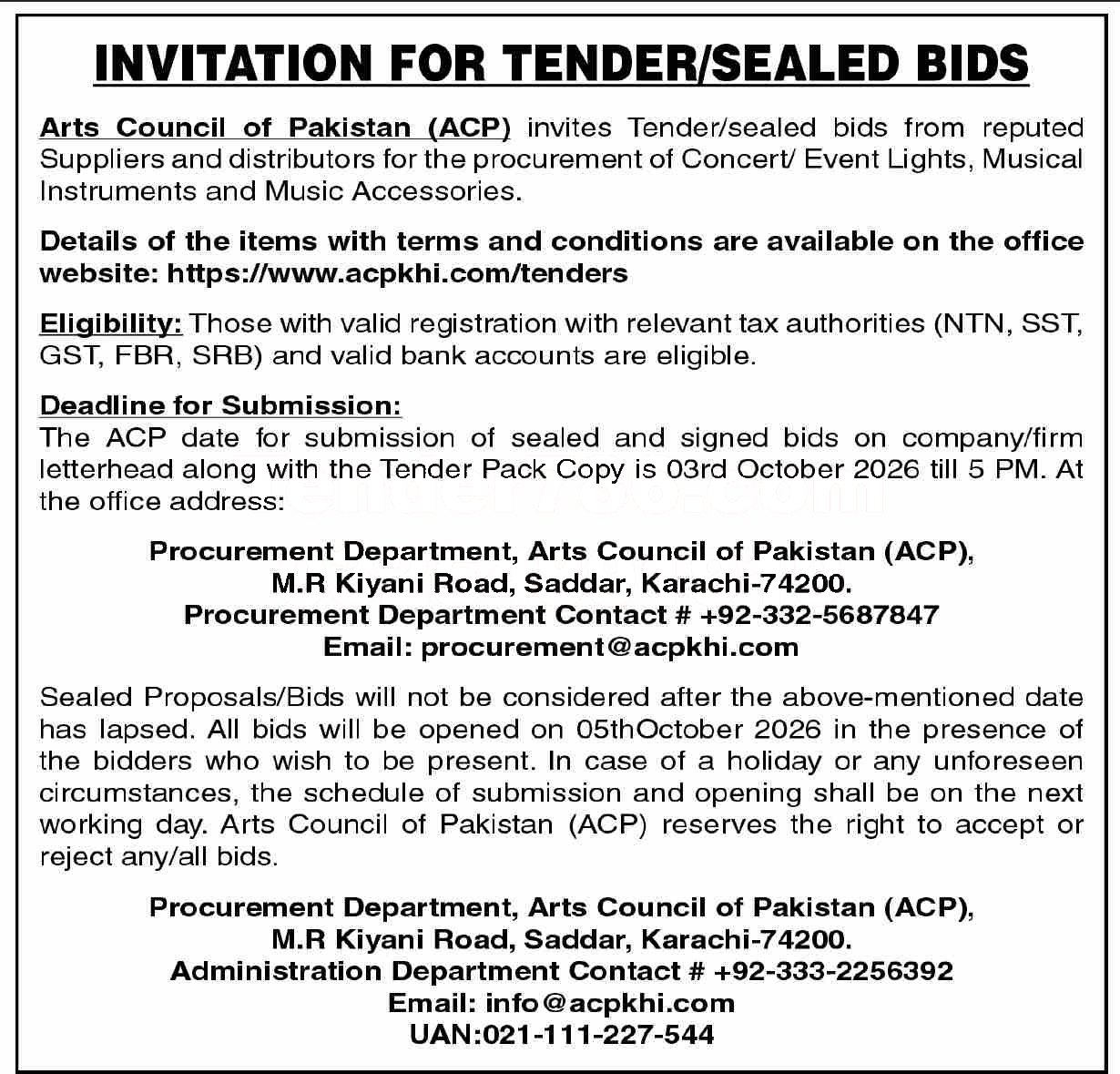 Tender Document