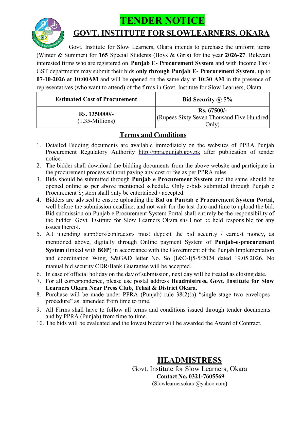 Tender Document