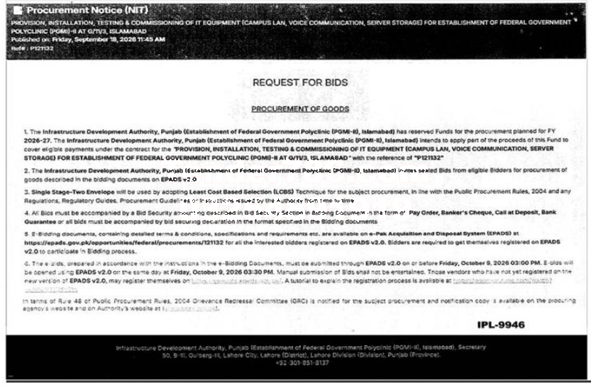 Tender Document
