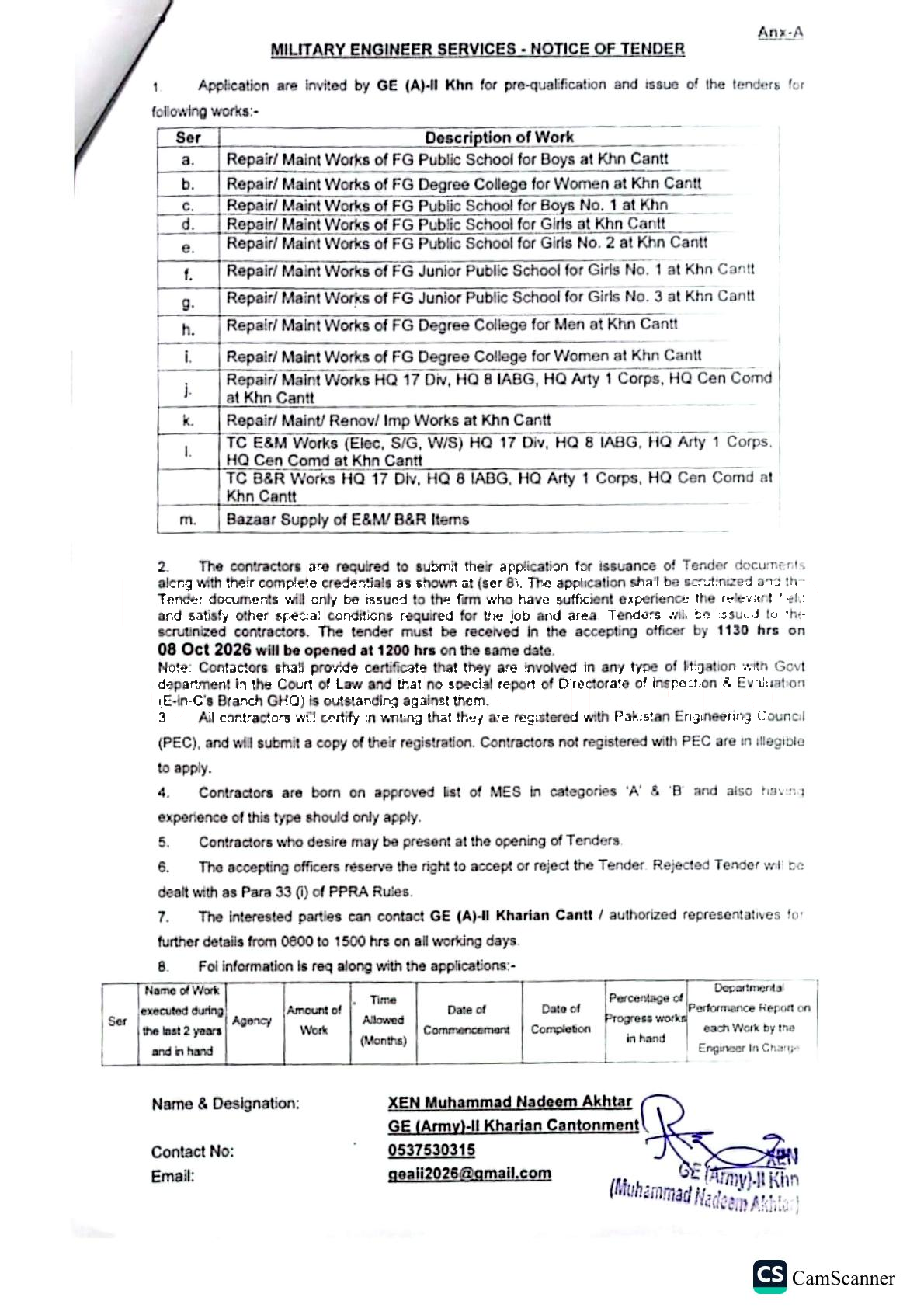 Tender Document