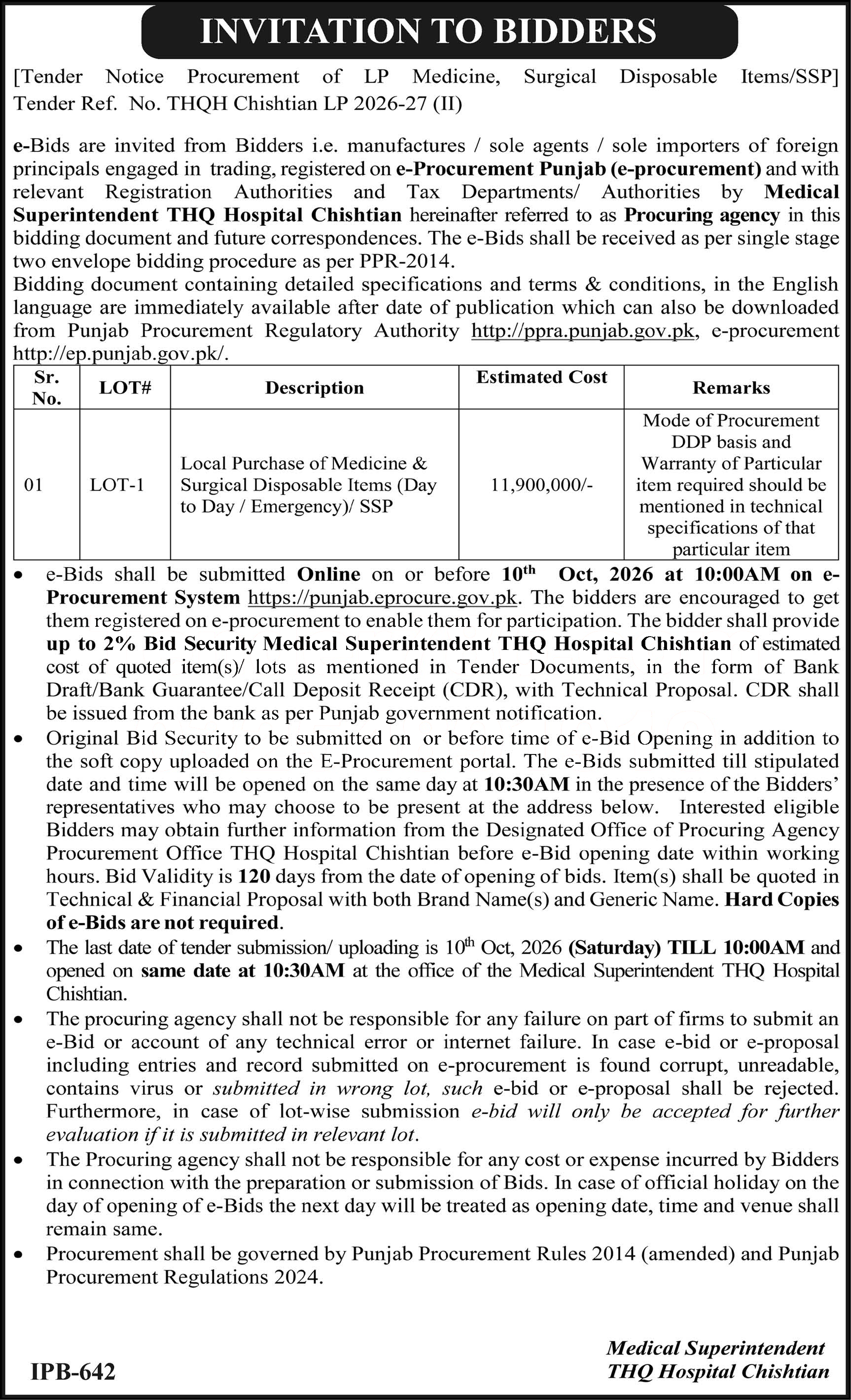 Tender Document