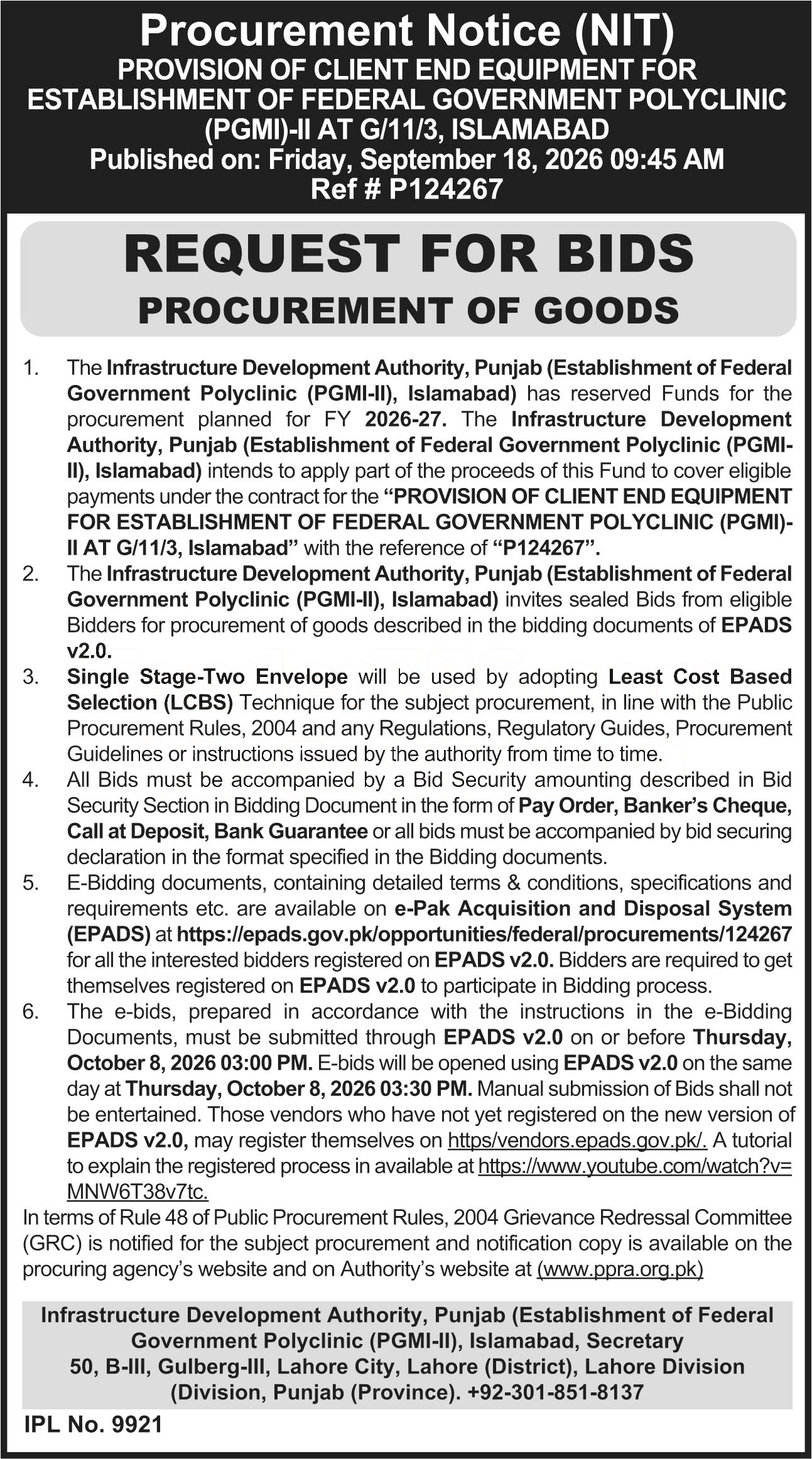 Tender Document