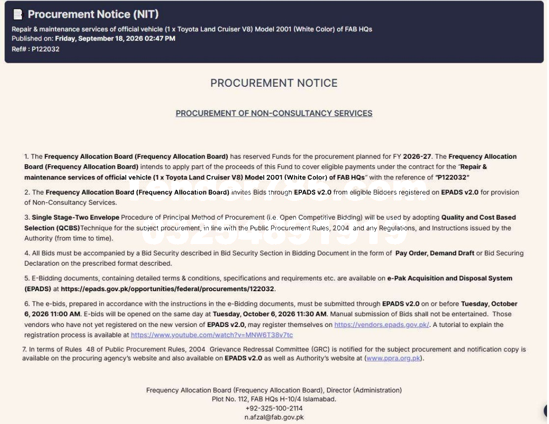 Tender Document