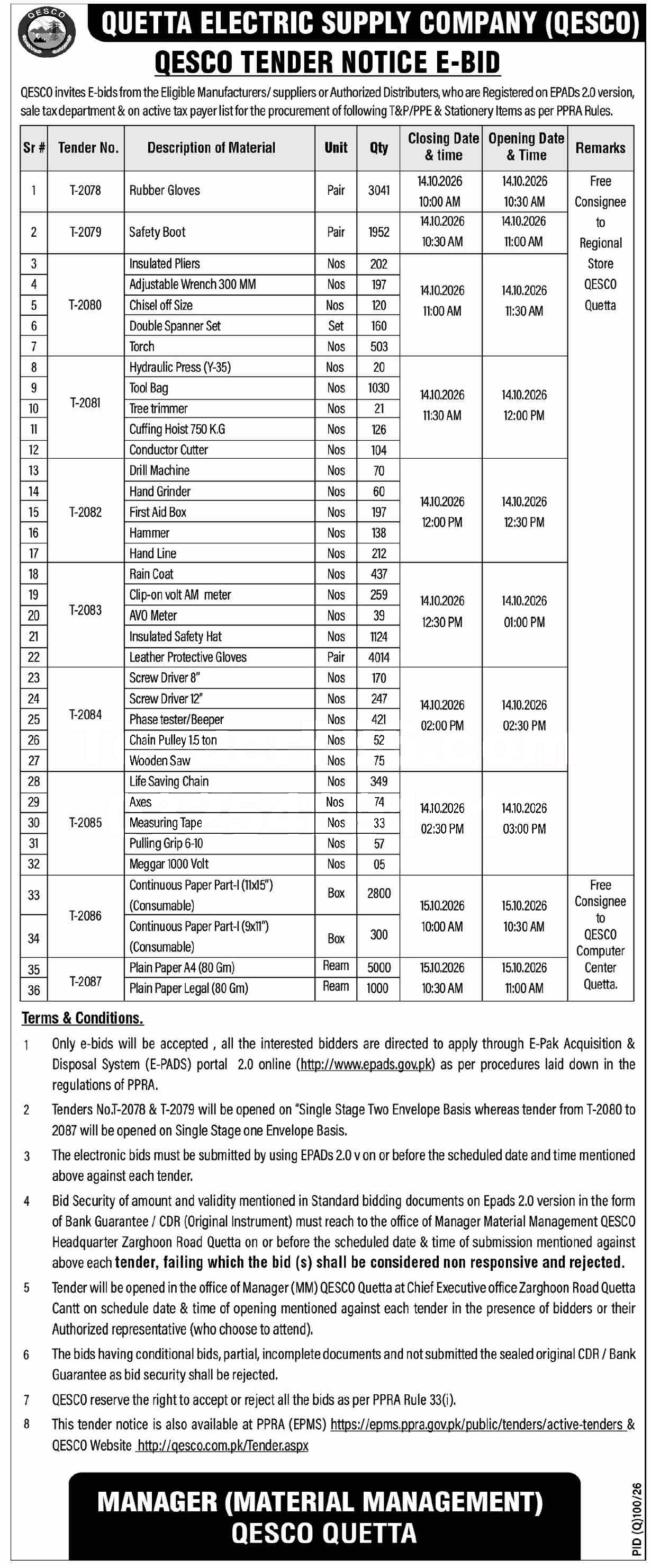 Tender Document