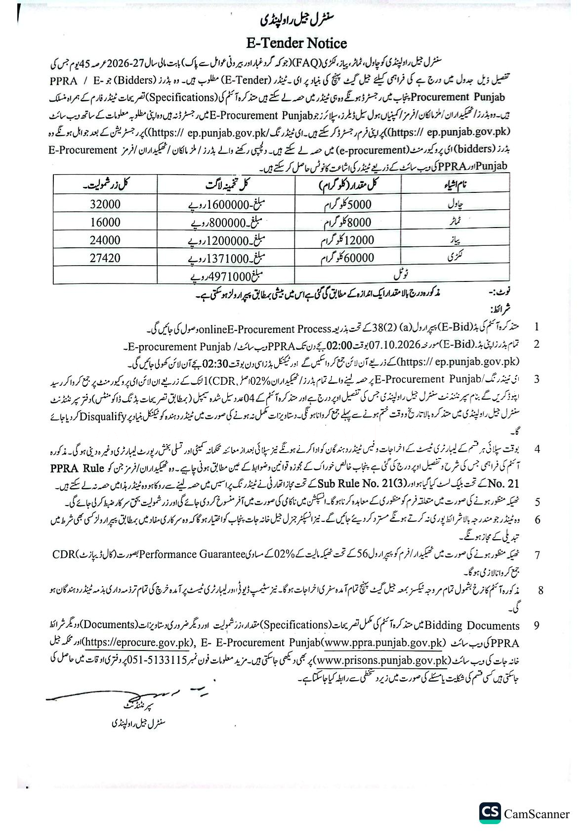Tender Document