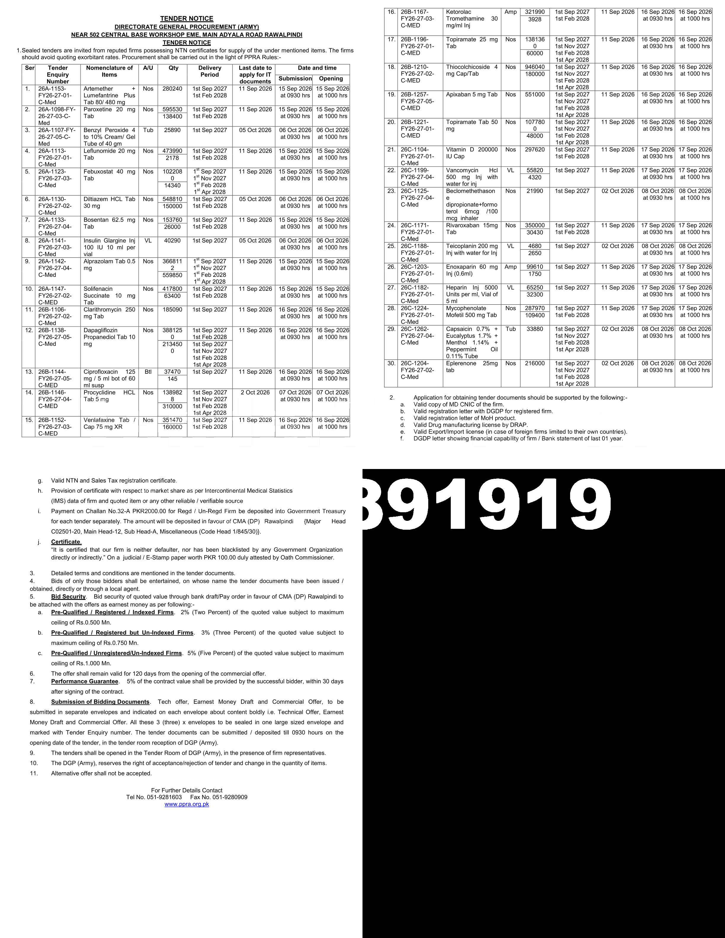 Tender Document