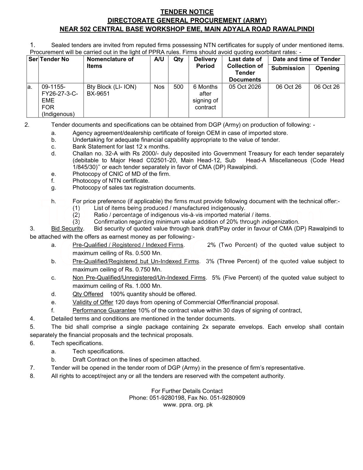 Tender Document