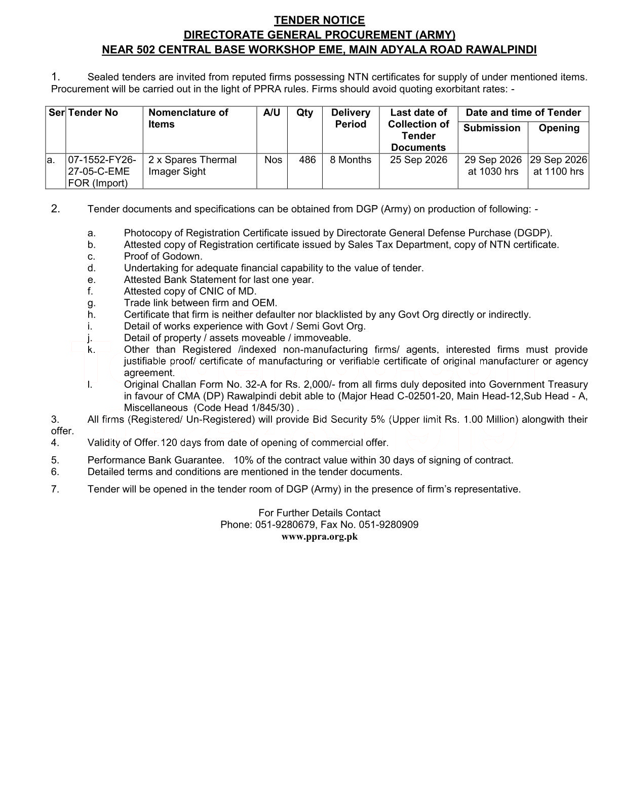 Tender Document