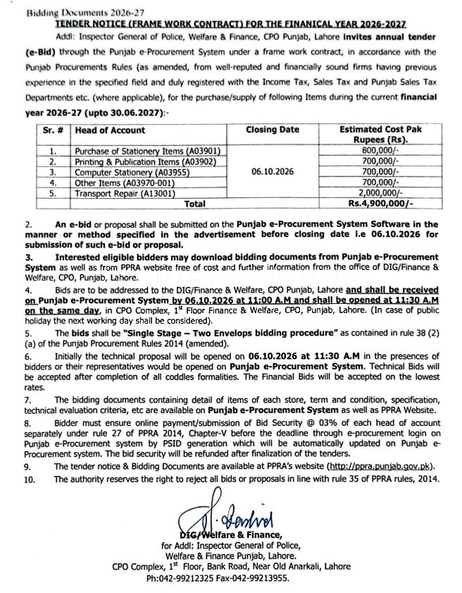 Tender Document