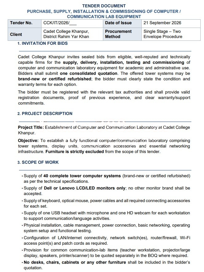 Tender Document