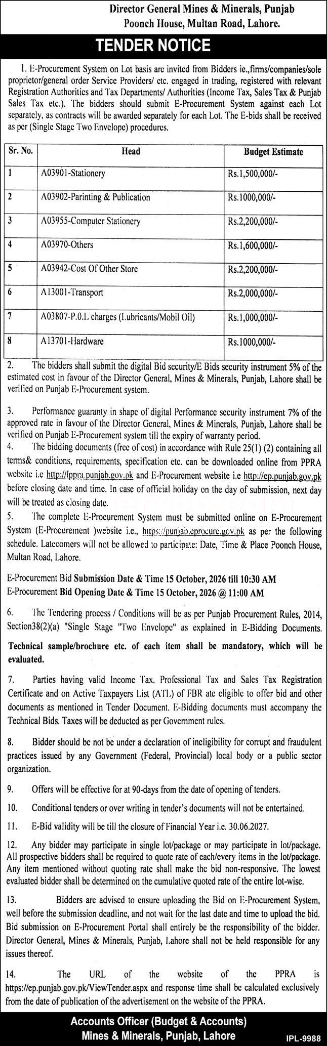 Tender Document
