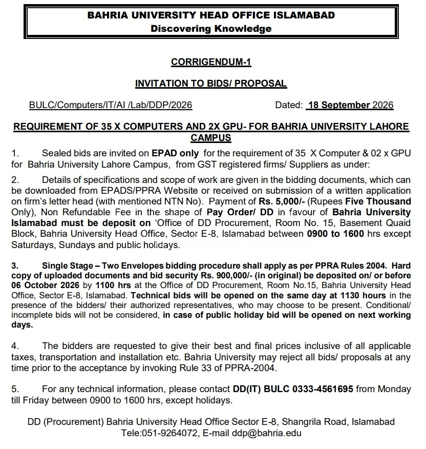 Tender Document