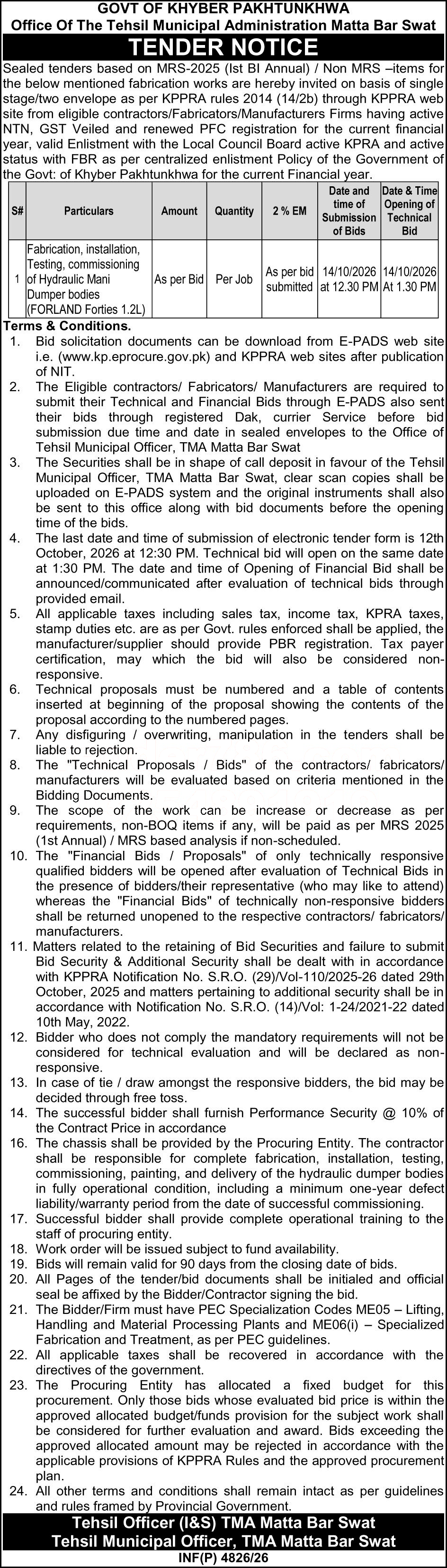 Tender Document