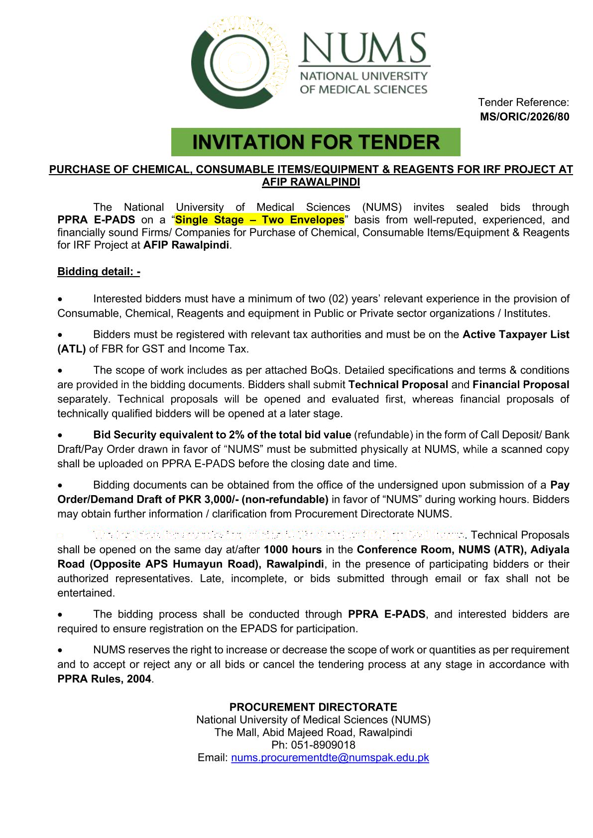 Tender Document